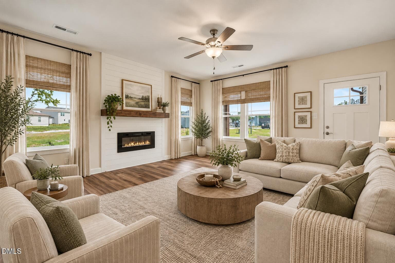 Virtually staged living room - 105 Burnello Court (lot 217), Princeton, NC 27569