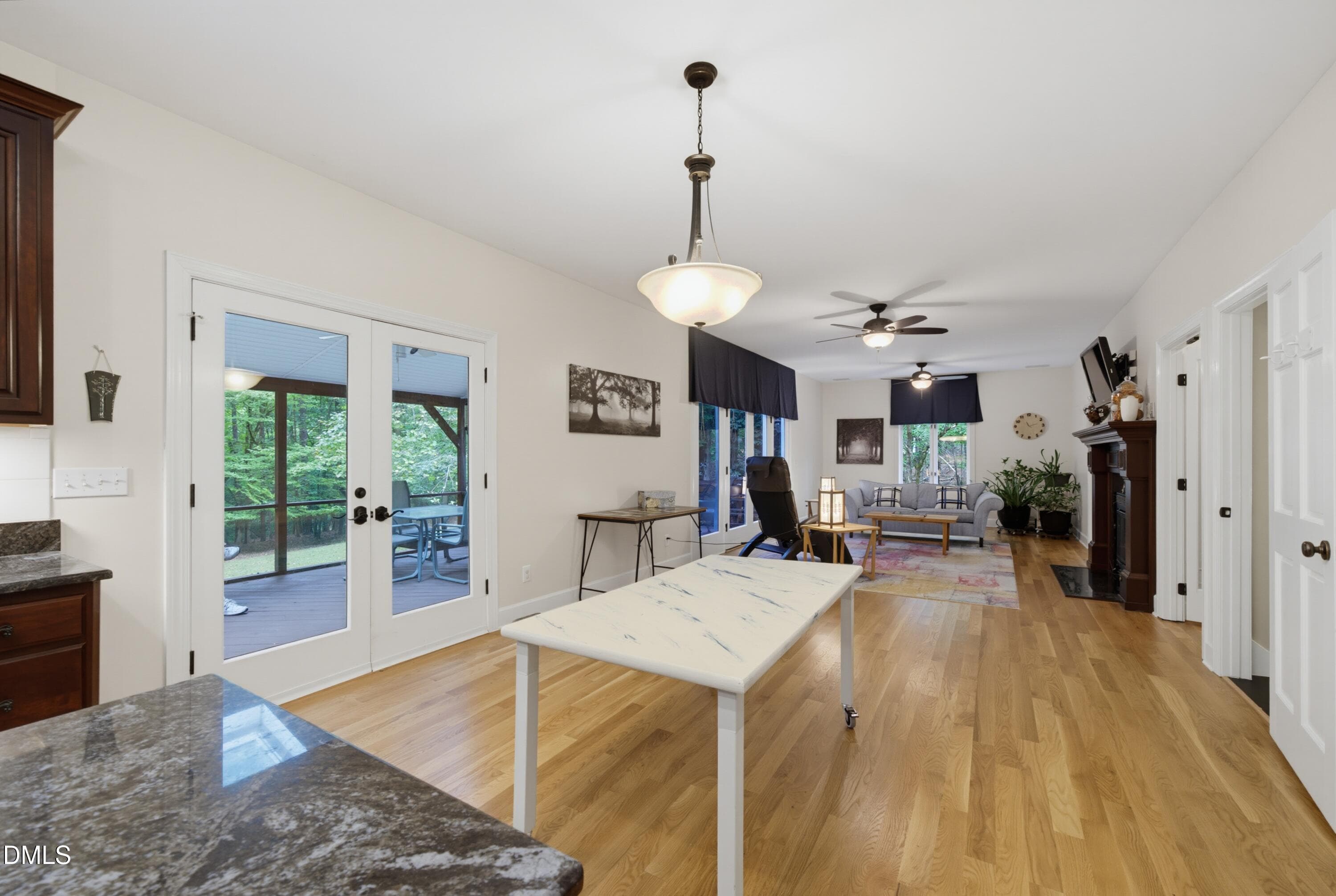 Brkfst w/french doors to screen porch - 1105 Erins Way Lane, Raleigh, NC 27614