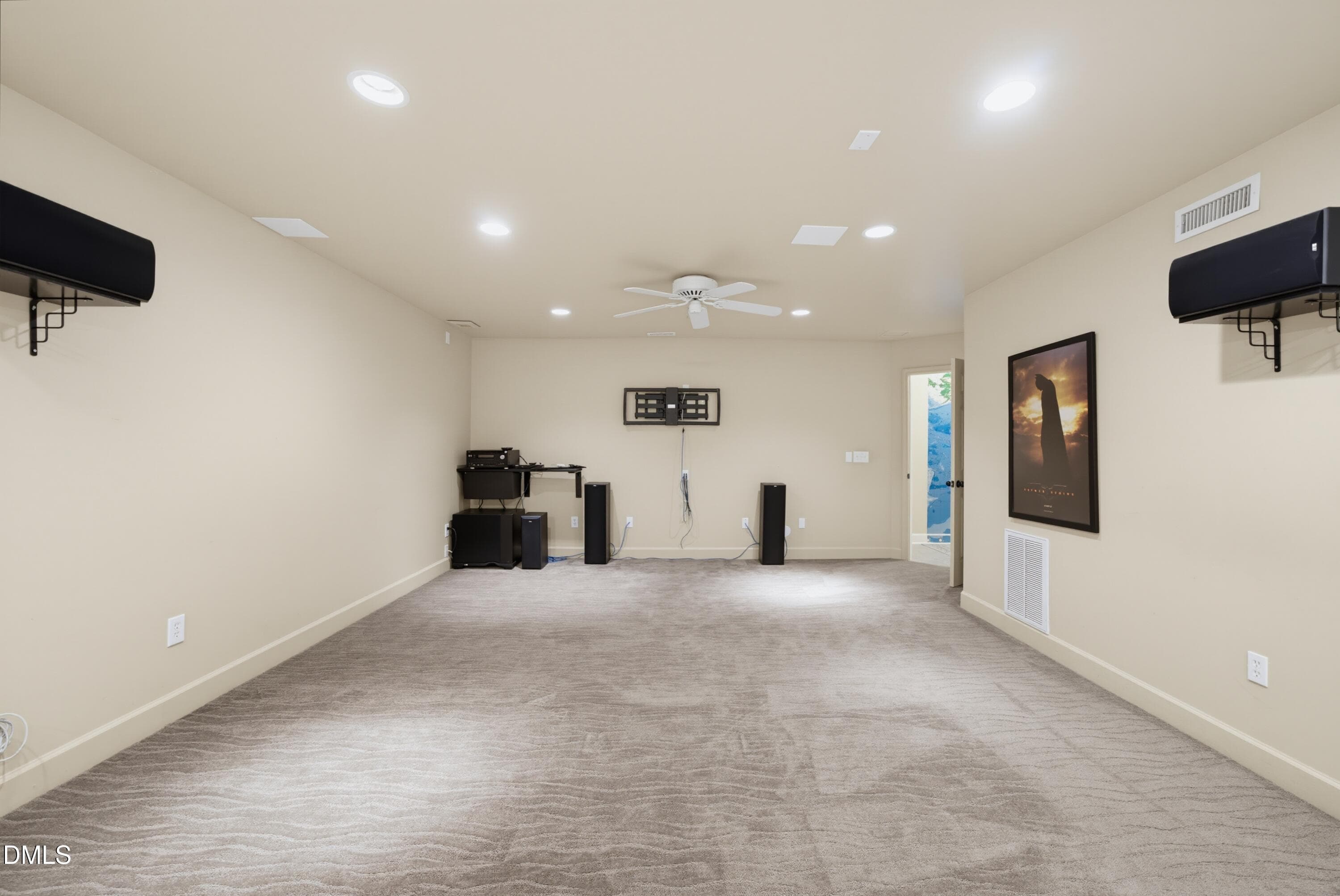 Built-in sound system w/receiver conveys - 1105 Erins Way Lane, Raleigh, NC 27614