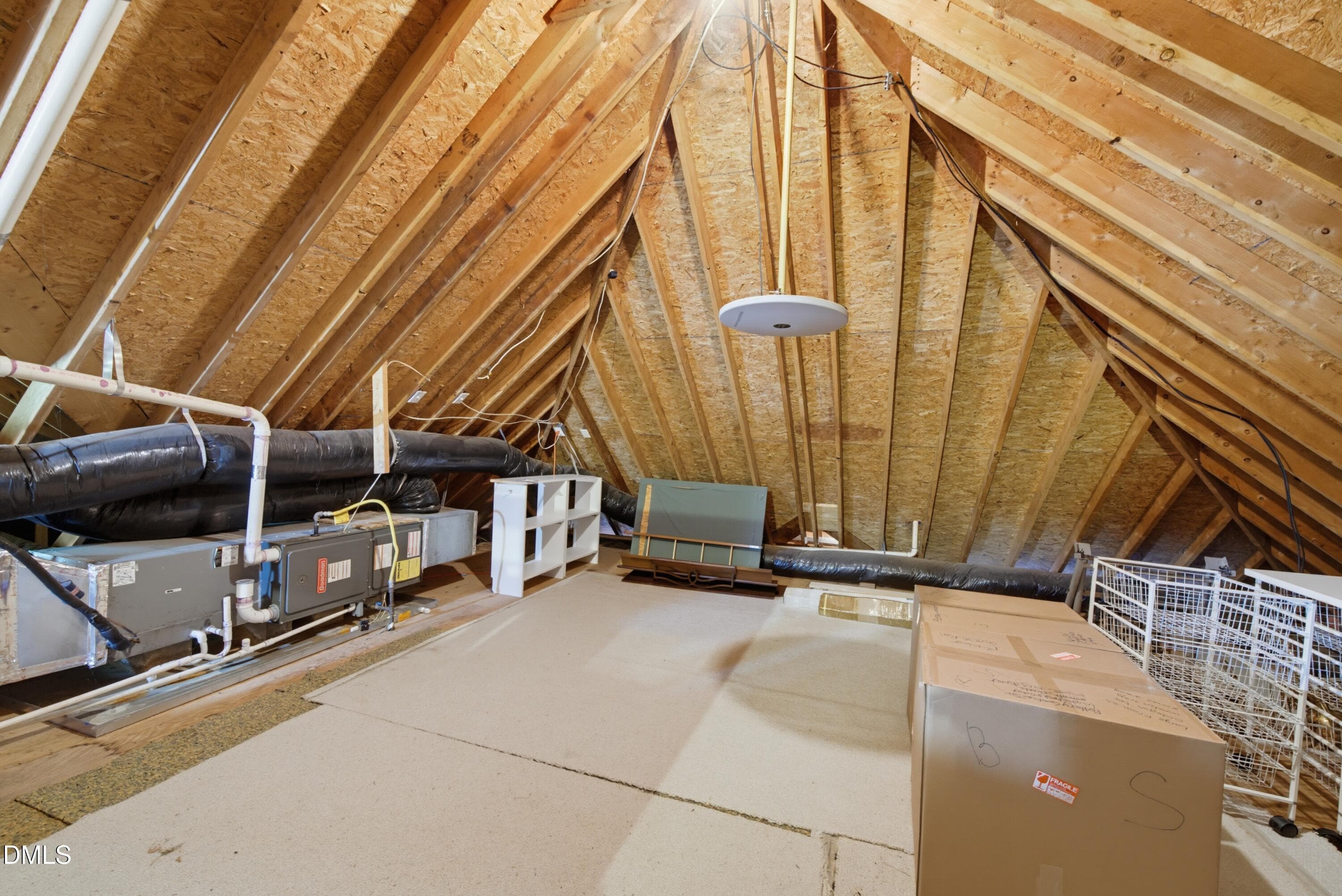 Unfinished attic left side - 1105 Erins Way Lane, Raleigh, NC 27614