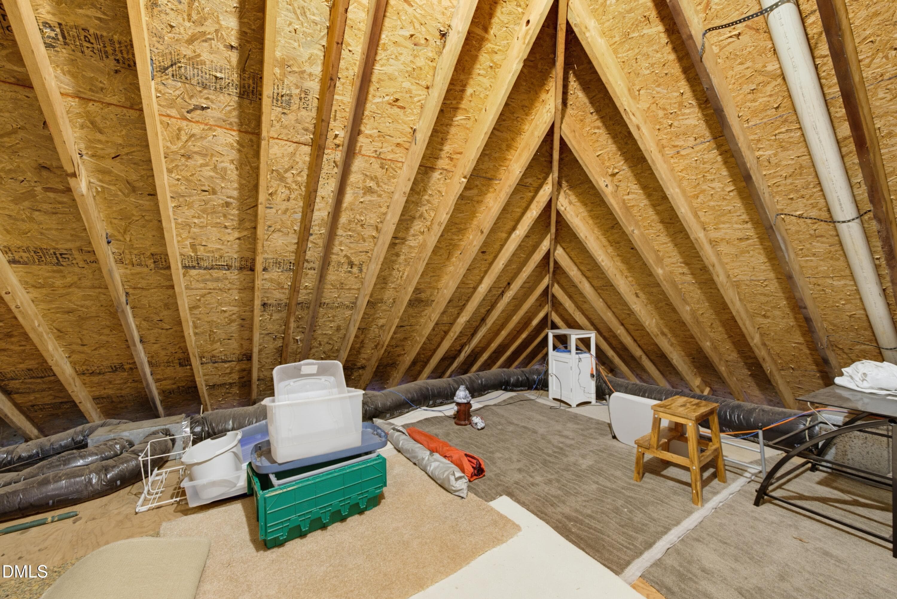 Unfinished attic right side - 1105 Erins Way Lane, Raleigh, NC 27614