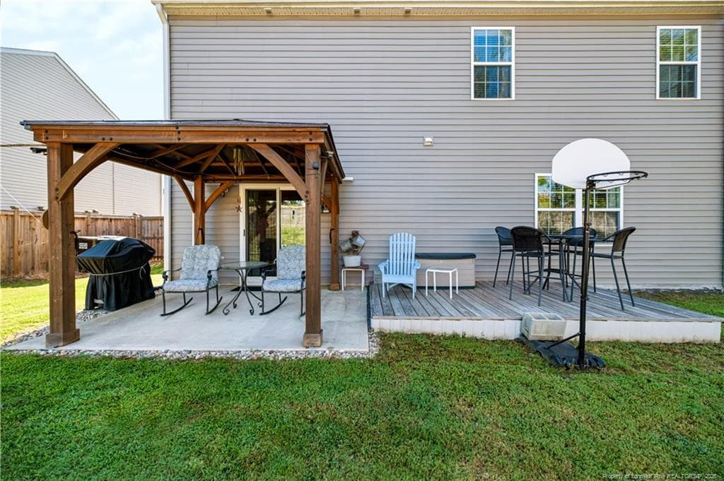 Rear Patio View - 209 Red Cedar Way, Fuquay Varina, NC 27526