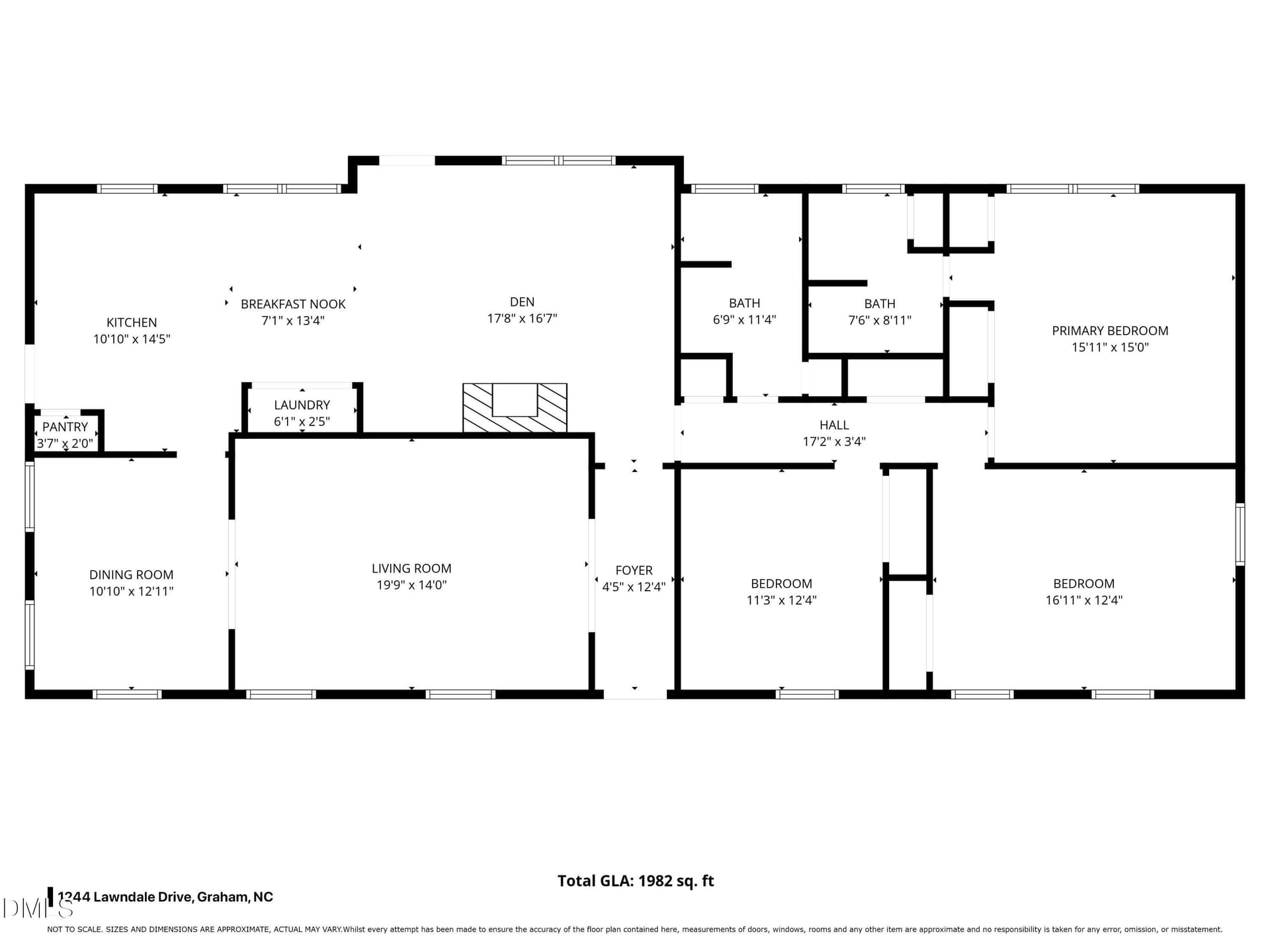 1244 Lawndale Drive Floorplan - 1244 Lawndale Drive, Graham, NC 27253