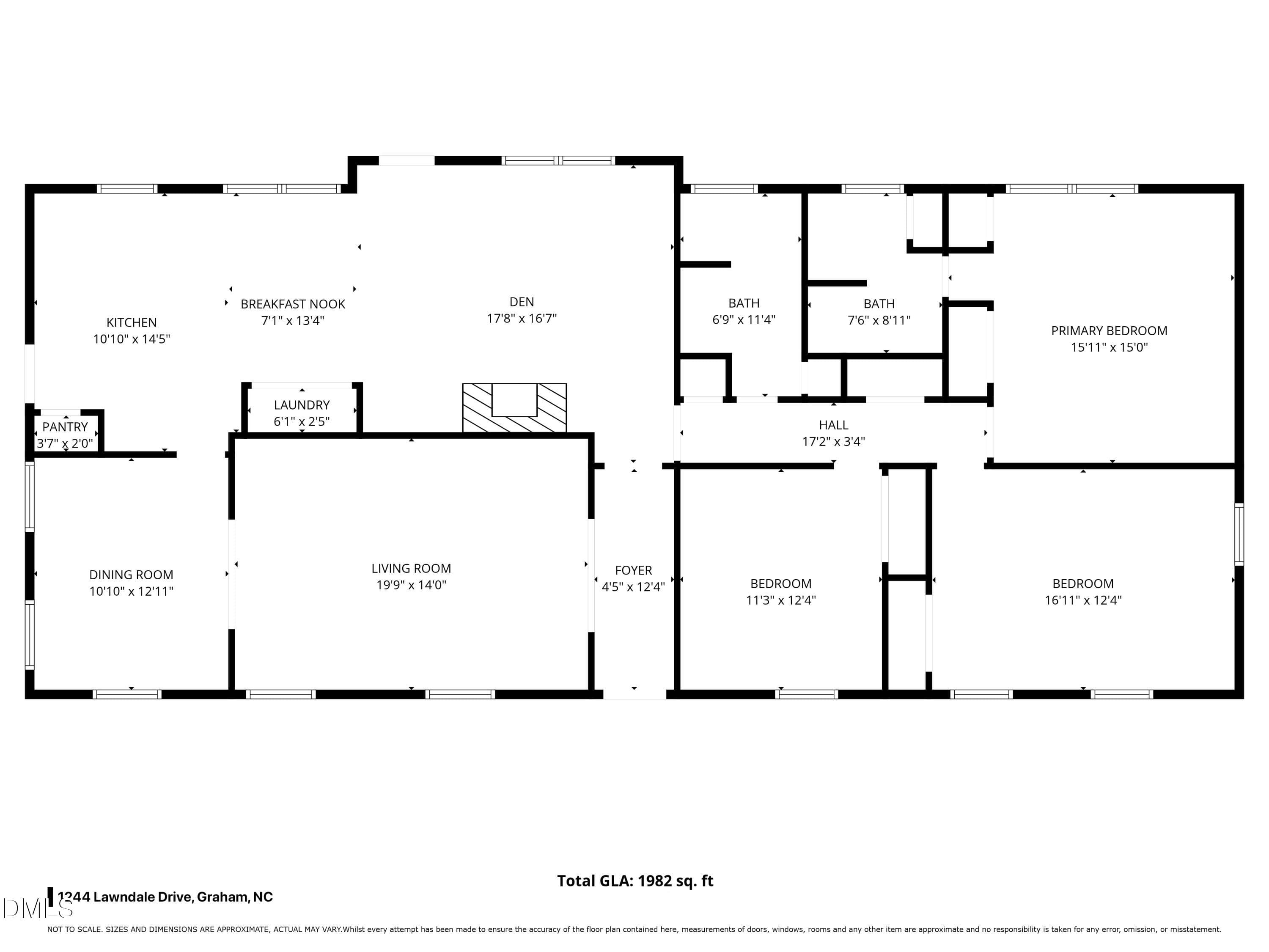 1244 Lawndale Drive Floorplan - 1244 Lawndale Drive, Graham, NC 27253