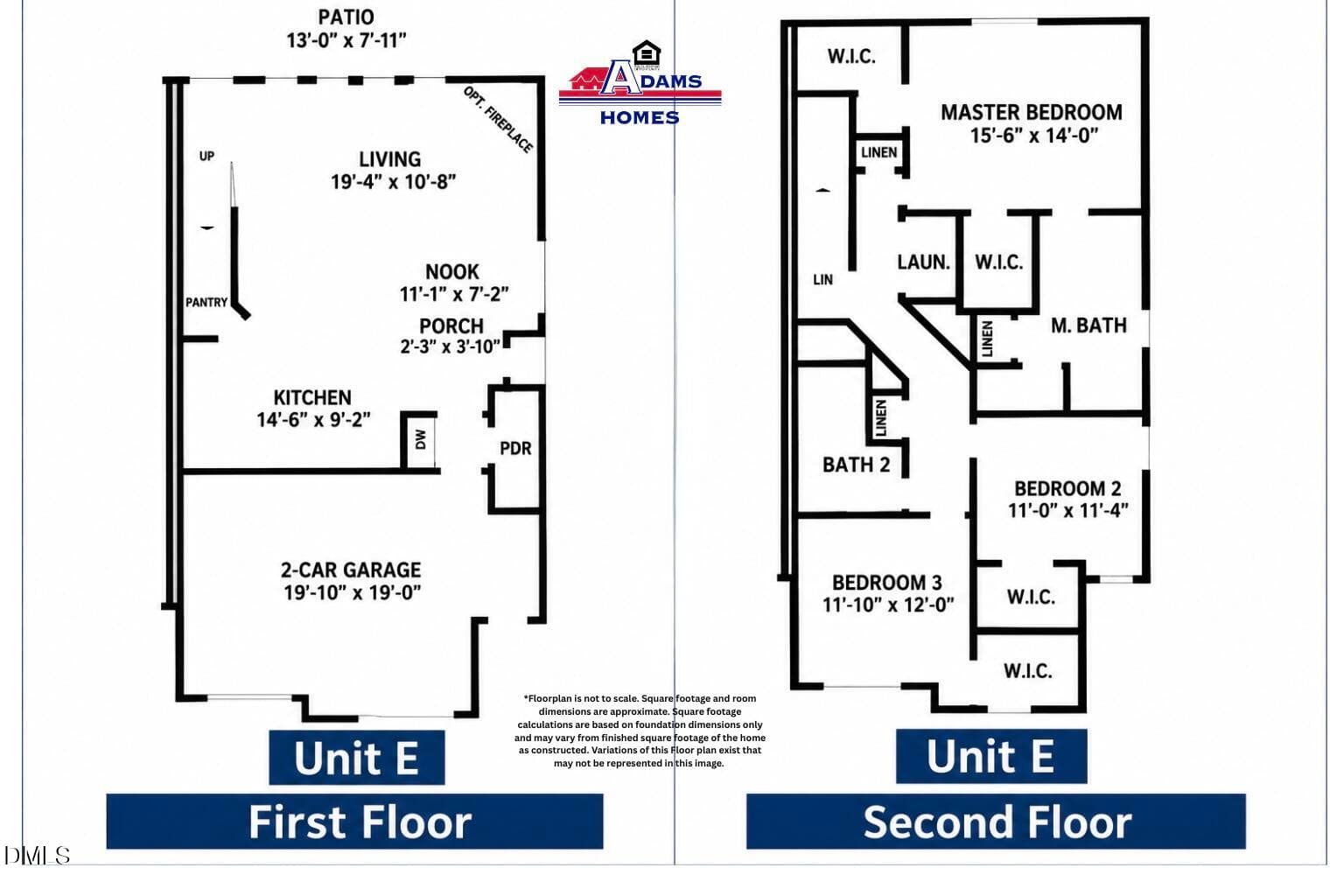 Floorplan is not to scale. Square footag - 2022 Tharrington Way, Rocky Mount, NC 27803