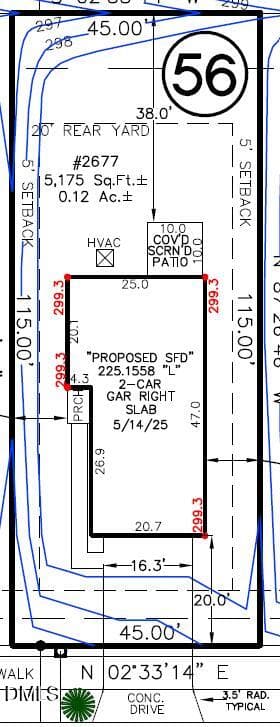 56 - Plot plan - 2677 Princess Tree Drive, Raleigh, NC 27616