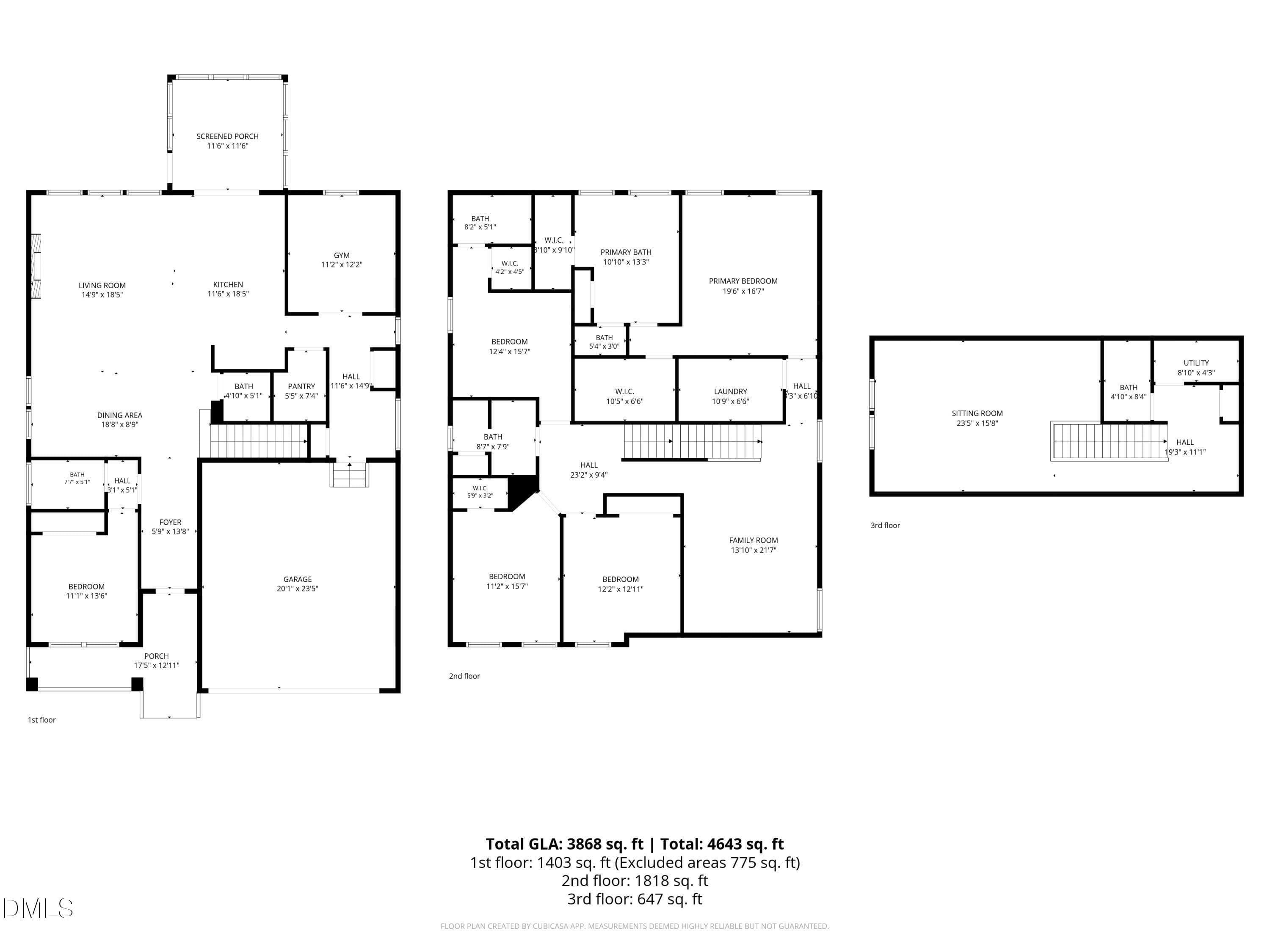 FULL FLOOR PLAN - 4820 Heathshire Drive, Raleigh, NC 27616