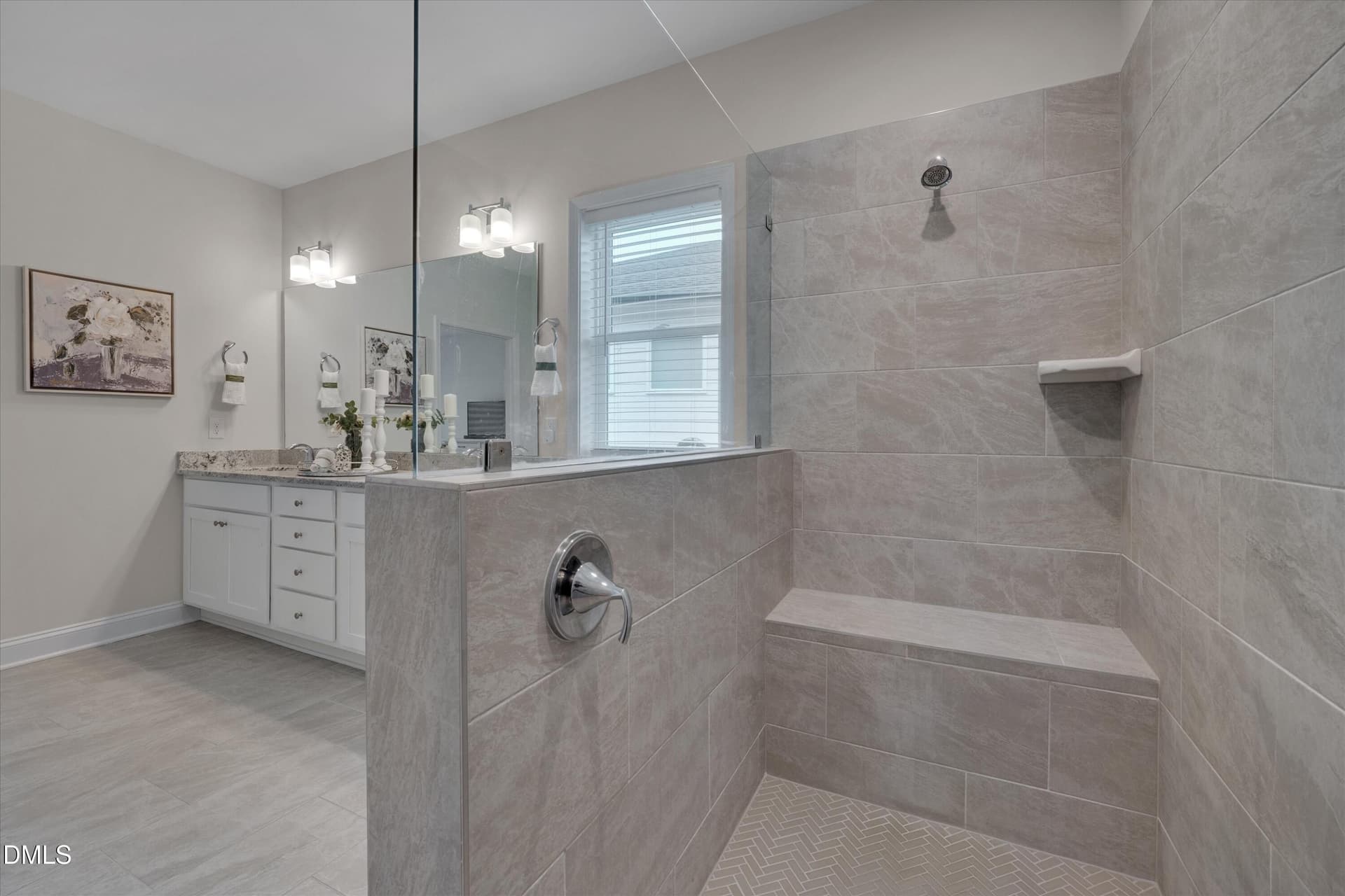 Zero Entry Shower with Seat - 864 Flower Manor Drive, Wendell, NC 27591