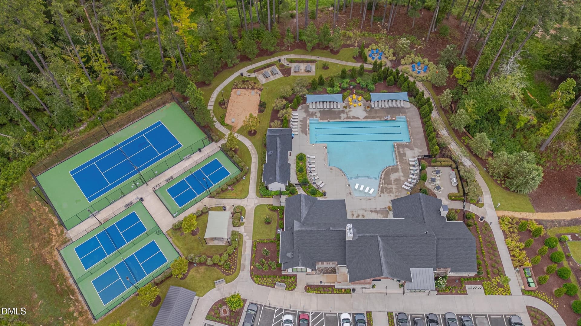Aerial View of Encore Clubhouse - 864 Flower Manor Drive, Wendell, NC 27591