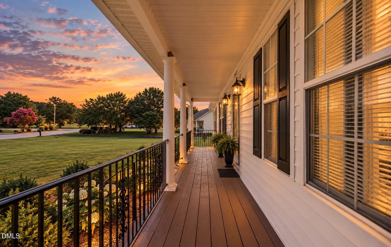 AI-Enhanced Twilight Image - Front Porch - 105 Marianna Place, Garner, NC 27529