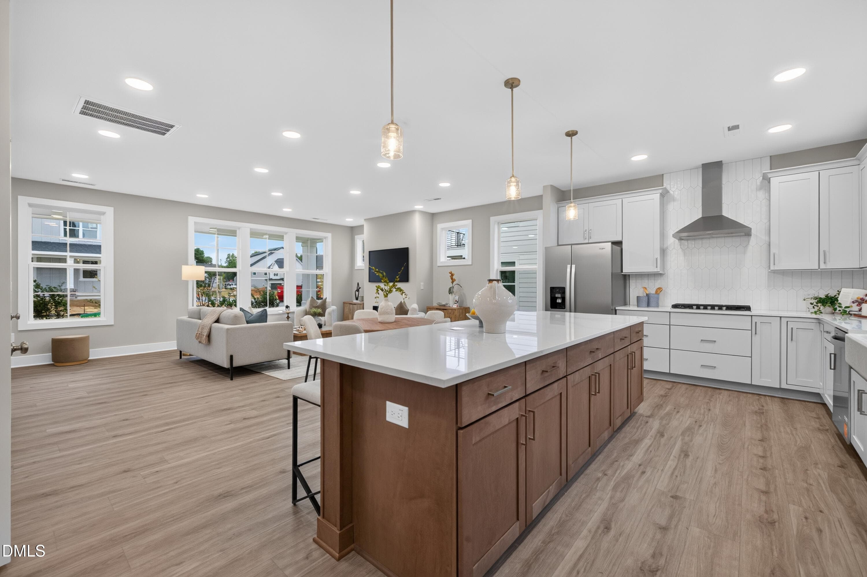 Kitchen Island & Fridge - 826 Fireship Road, Fuquay Varina, NC 27526