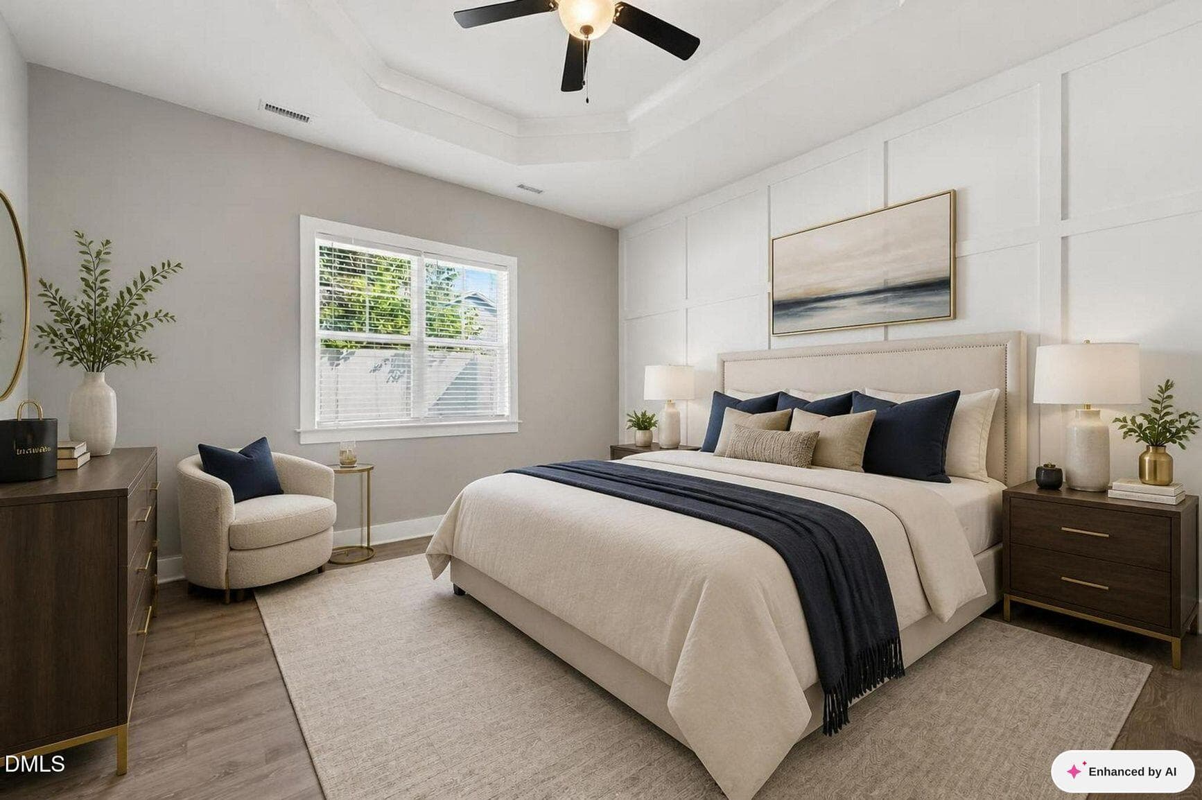 Virtually Staged Primary Bedroom - 52 Camille Brks Drive, Angier, NC 27501