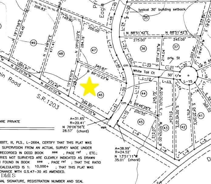 Lot - plat - Lot 46 Eagle Point Drive, Manson, NC 27553