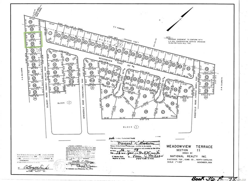 plat map - 000 Gilbert Road, Eastover, NC 28312