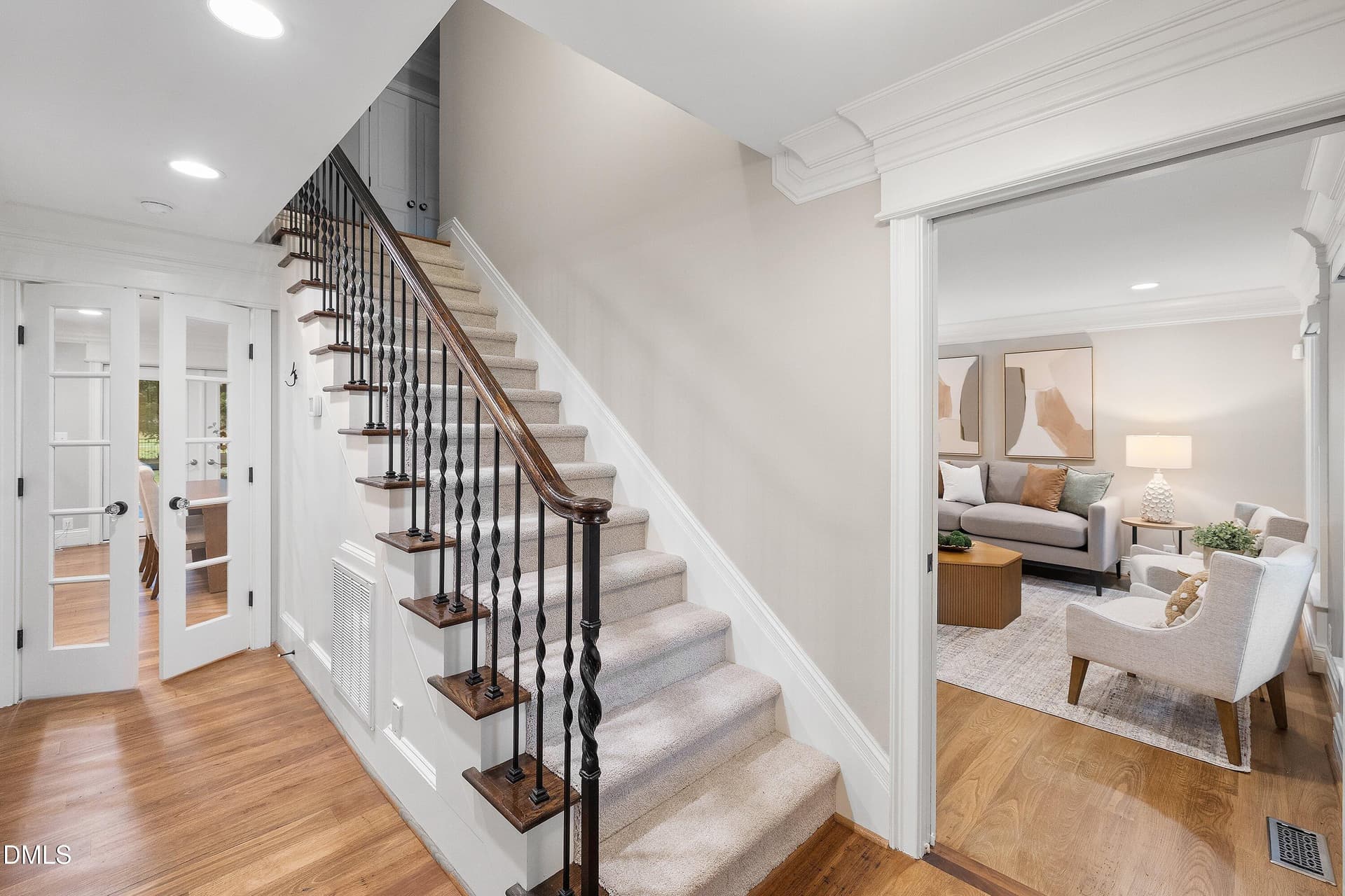 Front Staircase - 6504 Prestwick Place, Fuquay Varina, NC 27526