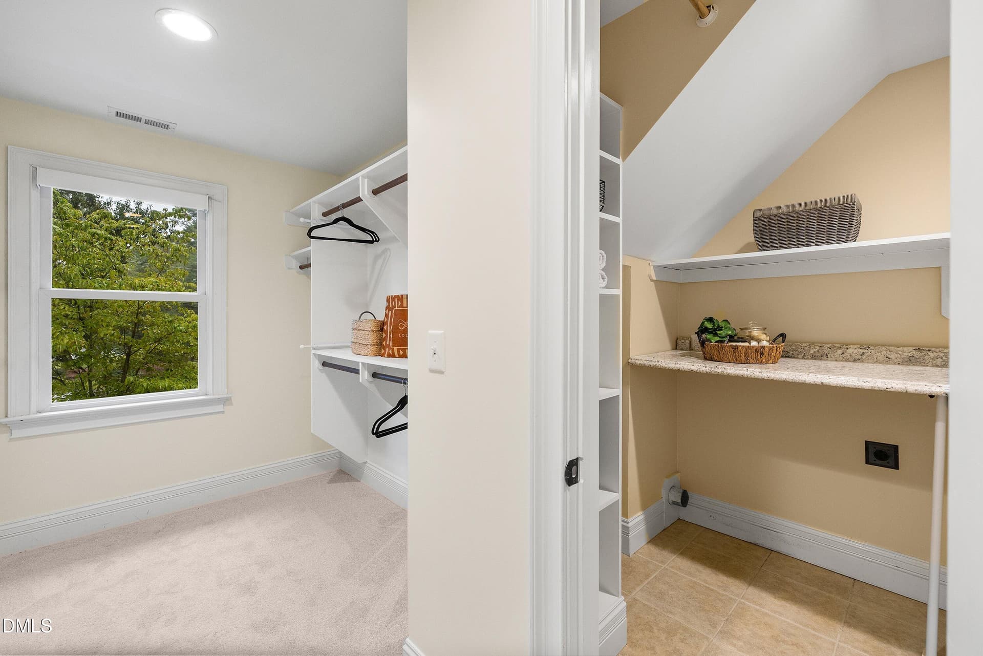 Primary Closet into the Laundry - 6504 Prestwick Place, Fuquay Varina, NC 27526