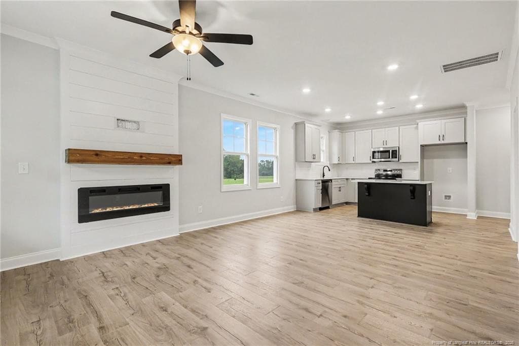 Electric fireplace for cozy evenings - 726 Brown Road, Lillington, NC 27546