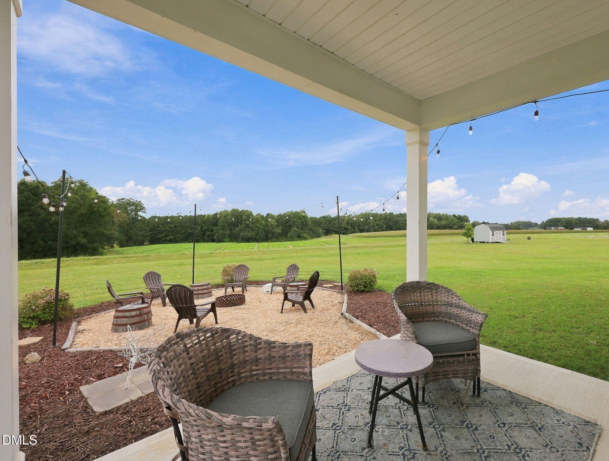 Covered Back Patio - 79 Pleasant Grove Court, Willow Springs, NC 27592, Willow Springs