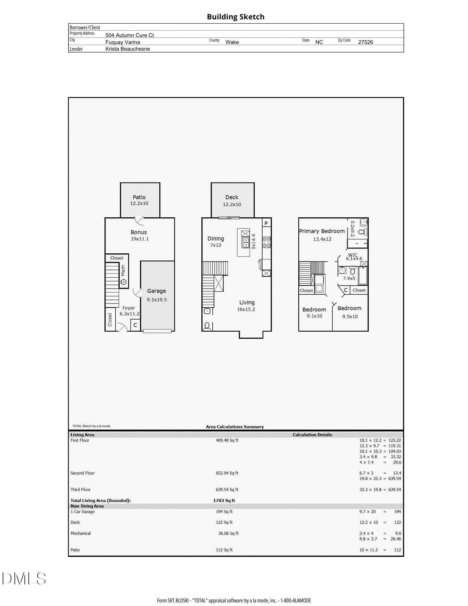 FloorplanMeasurements (version 2) (13).p - 504 Autumn Cure Court, Fuquay Varina, NC 27526, Fuquay Varina