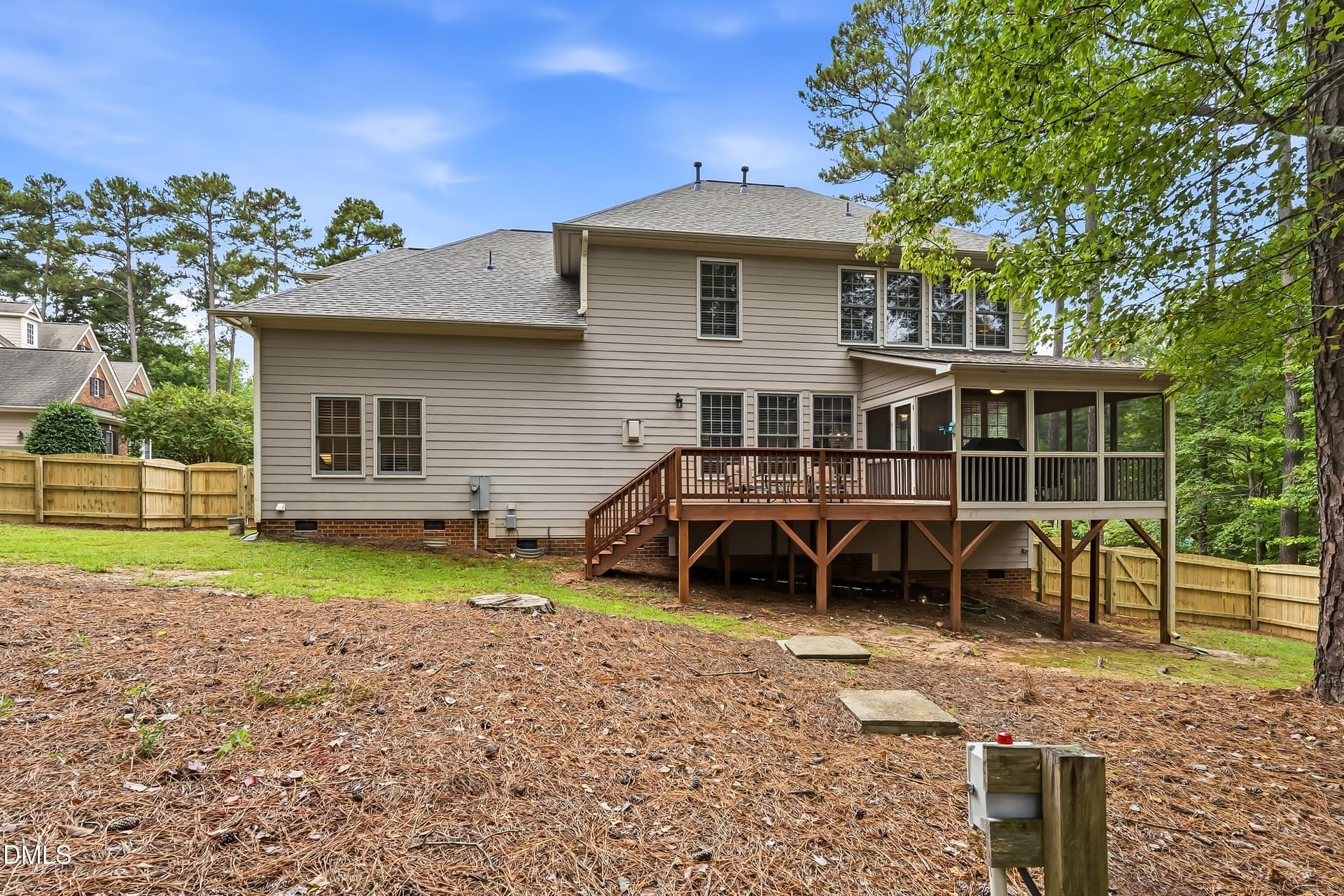 WITH NEW WOOD FRENCE - 7604 Duckhorn Court, Wake Forest, NC 27587