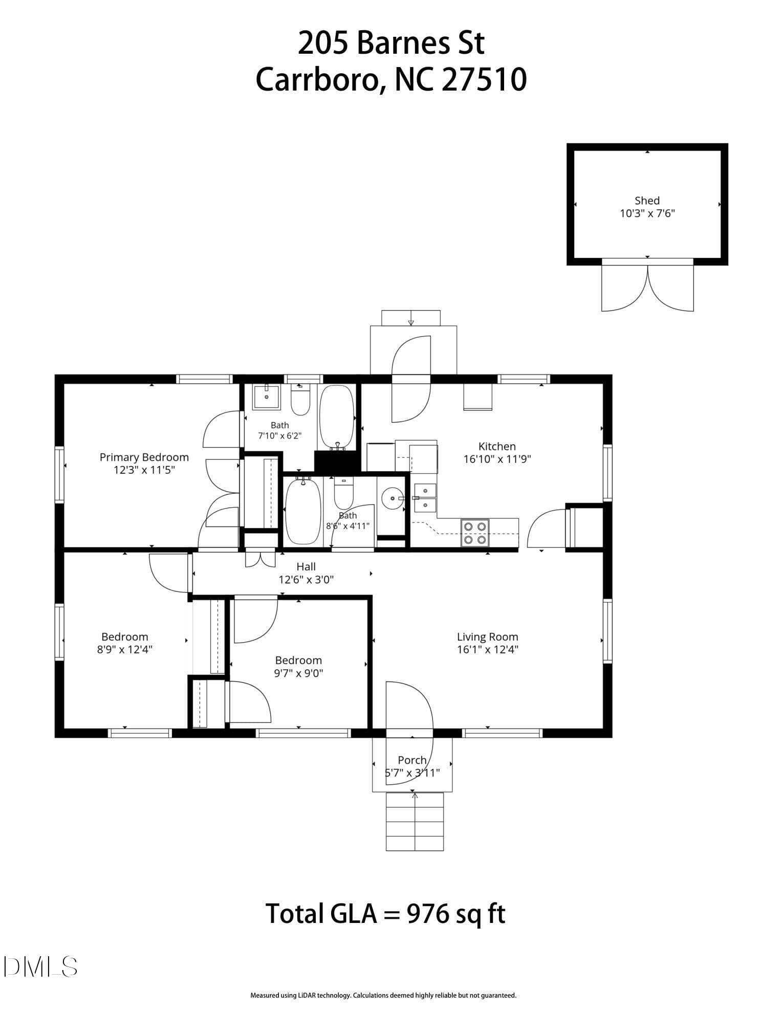 Floor_Plan_205_Barnes_St - 205 Barnes Street, Carrboro, NC 27510, Carrboro
