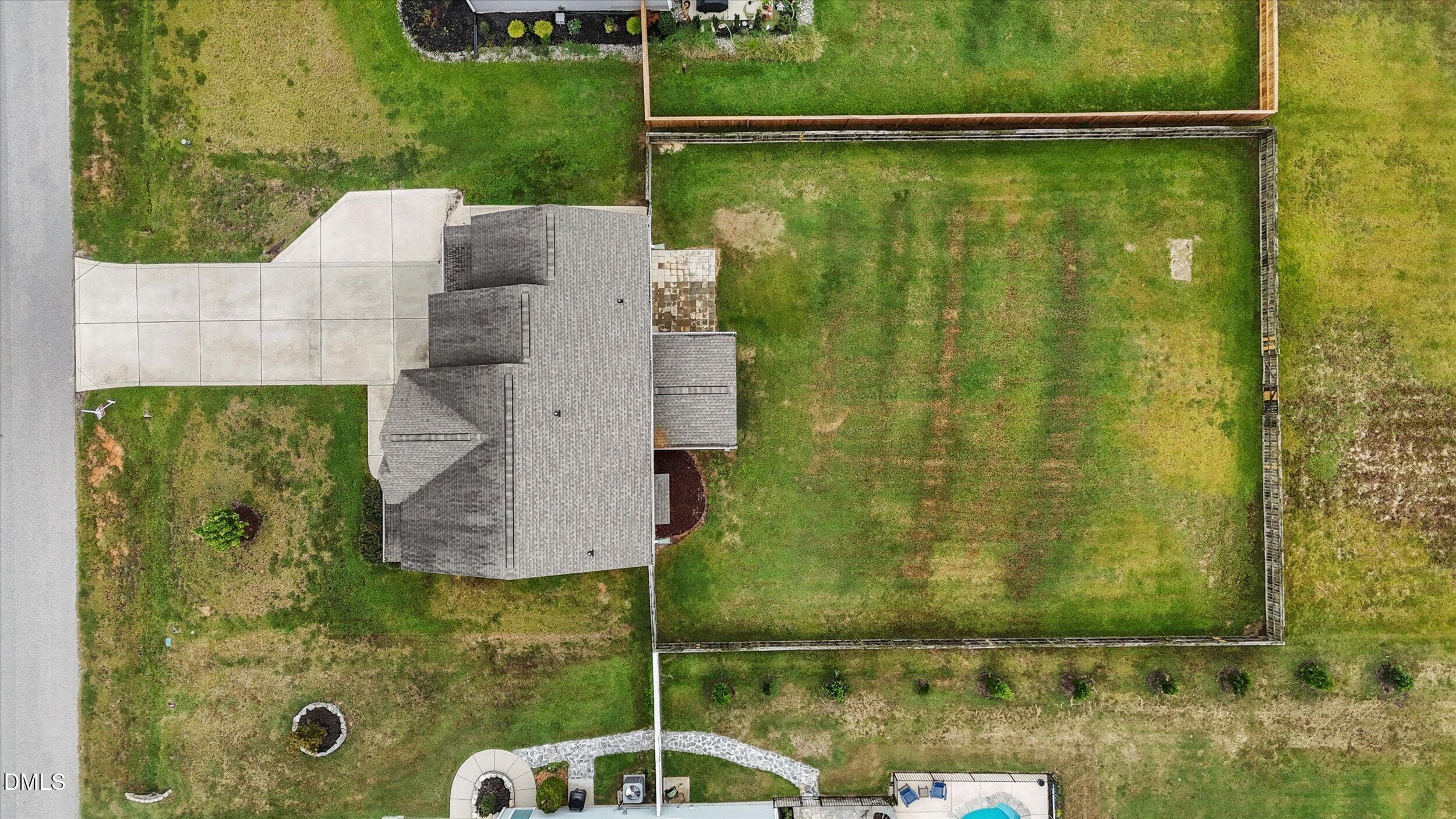 Ariel View of backyard - 85 Squire Street, Fuquay Varina, NC 27526