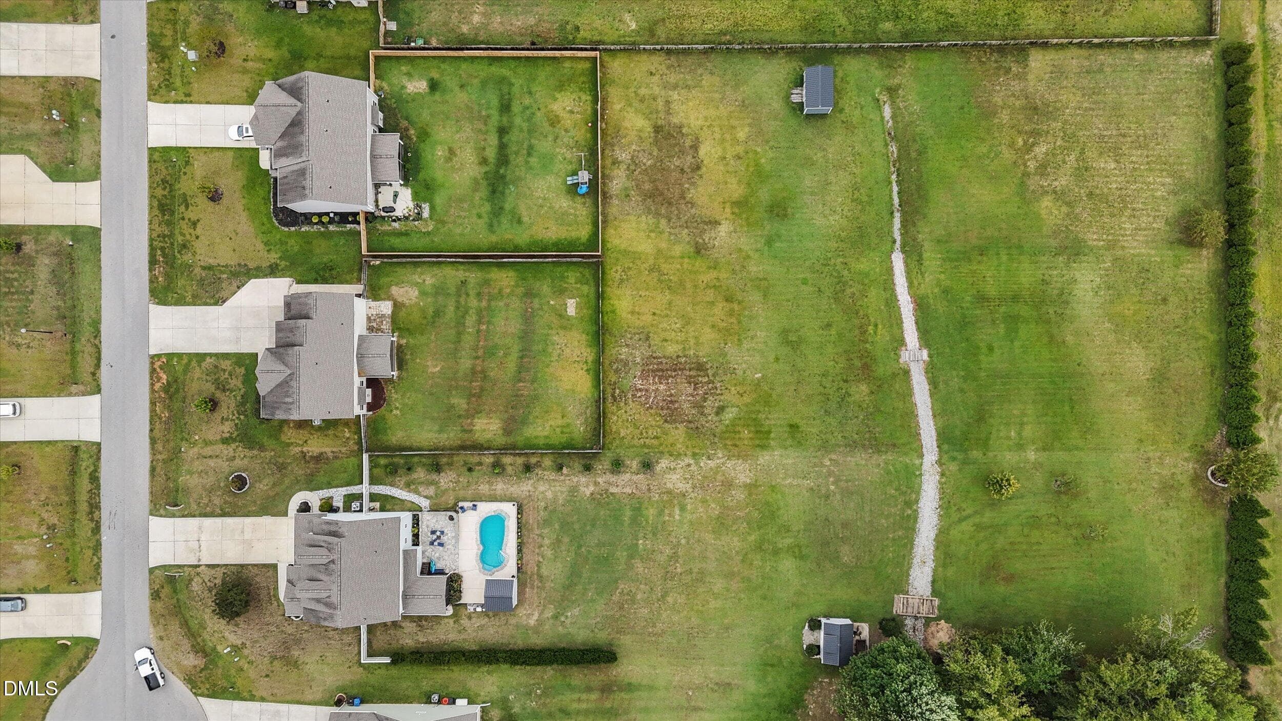 Ariel View of backyard - 85 Squire Street, Fuquay Varina, NC 27526