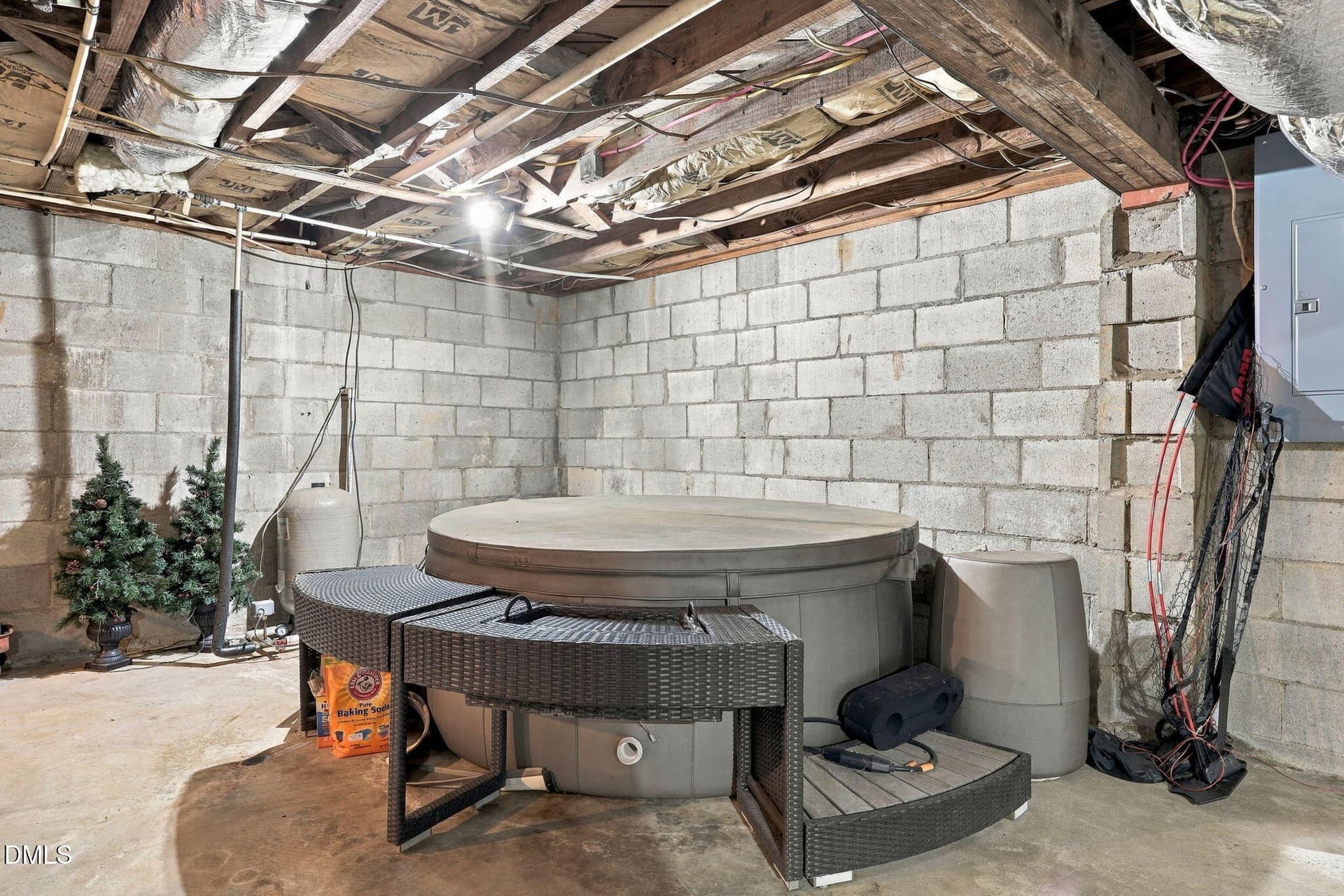 hot tub basement - 3887 Plainview Church Road, Angier, NC 27501