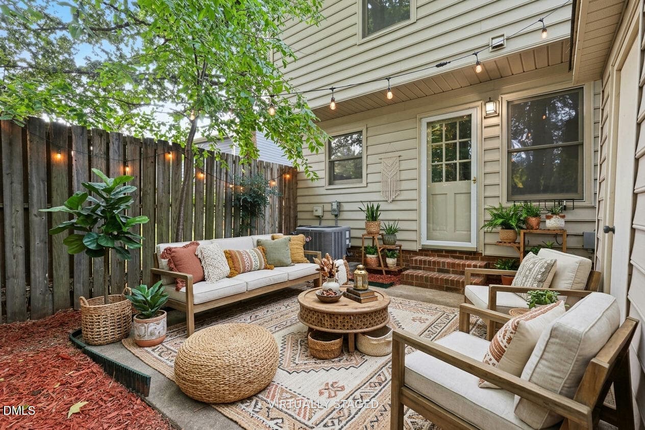 hamstead- boho patio - 5617 Hamstead Crossing, Raleigh, NC 27612