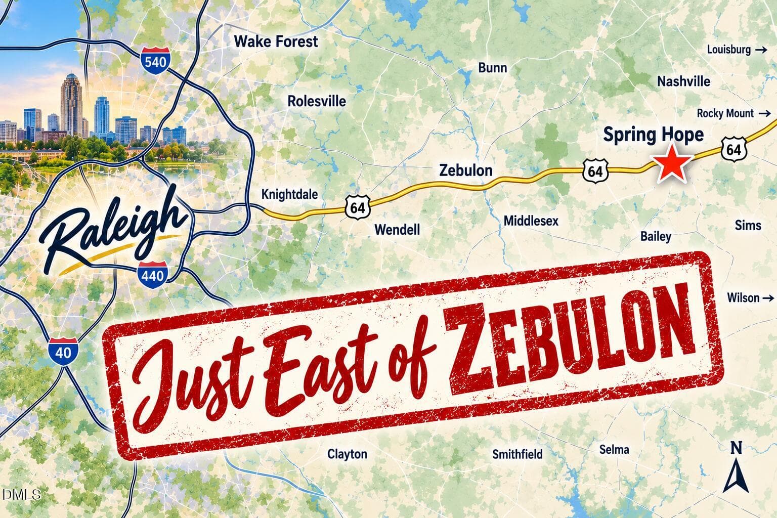 Just east of Zeb - 2901 Good Shepherd Trail, Spring Hope, NC 27882, Spring Hope
