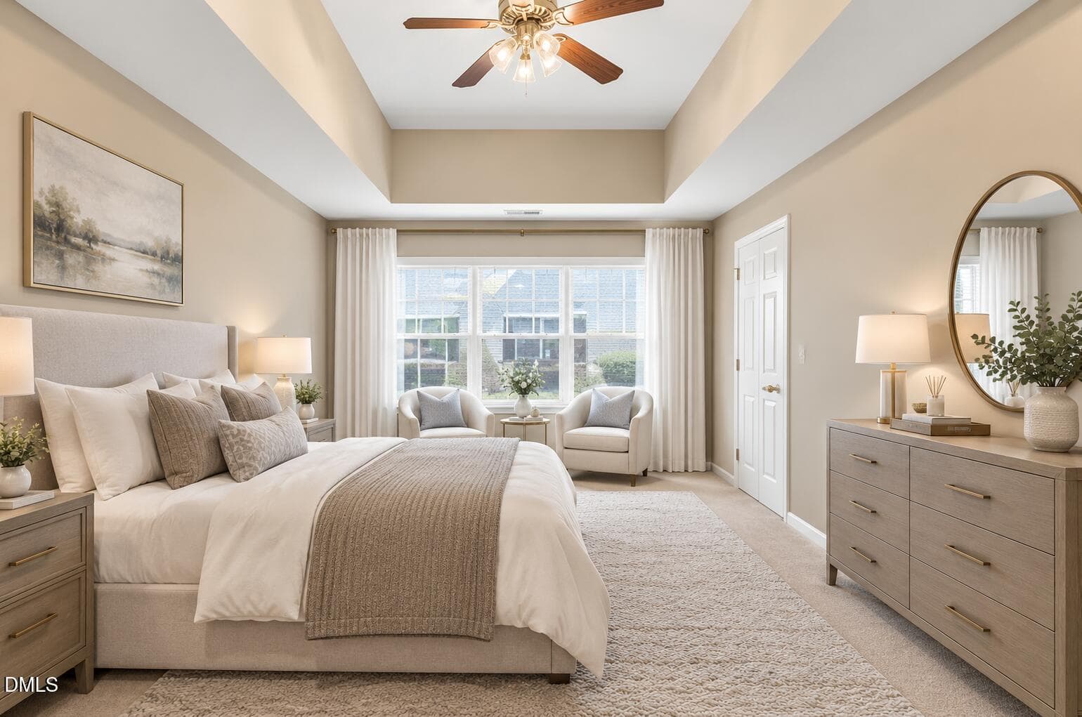 Virtually Staged Primary Bdrm - 1237 Legacy Greene Avenue, Wake Forest, NC 27587