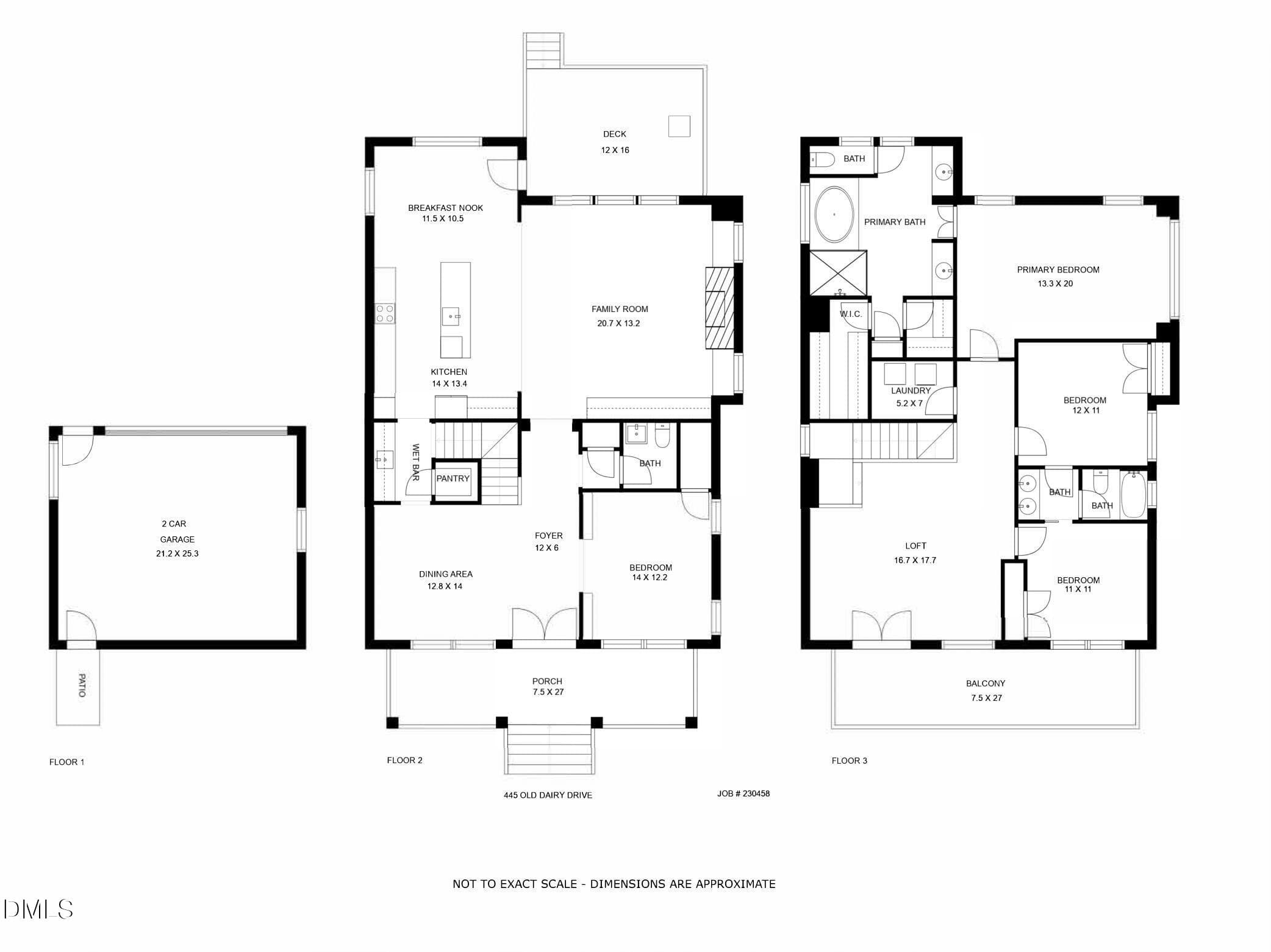 floorplan 445 old dairy - 445 Old Dairy Drive, Wake Forest, NC 27587