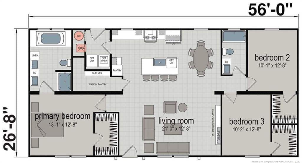 Floor Plan - 435 Pine Hill Road, West End, NC 27376