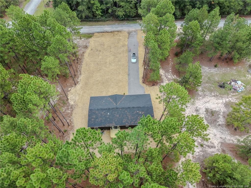 Aerial Rear View - 350 Lakeview Lane, Cameron, NC 28326, Cameron