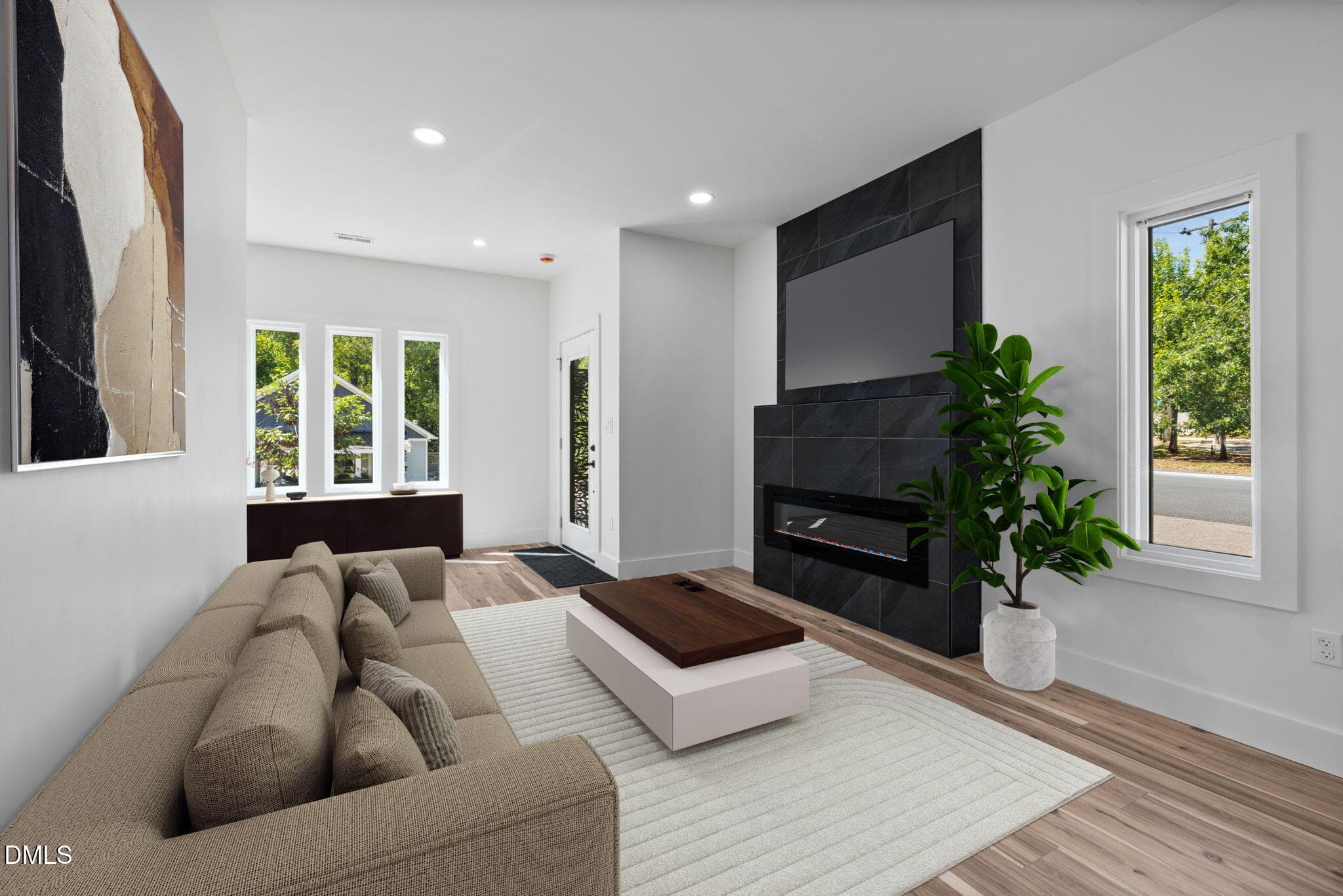 Virtually Staged Living Room - 1101 Fairview Street, Durham, NC 27707