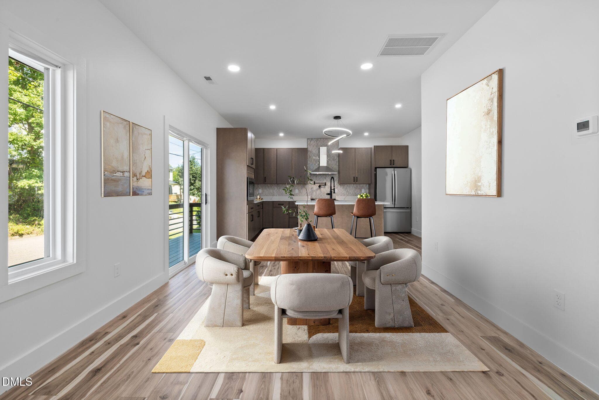 Virtually Staged Dining & Kitchen Area - 1101 Fairview Street, Durham, NC 27707