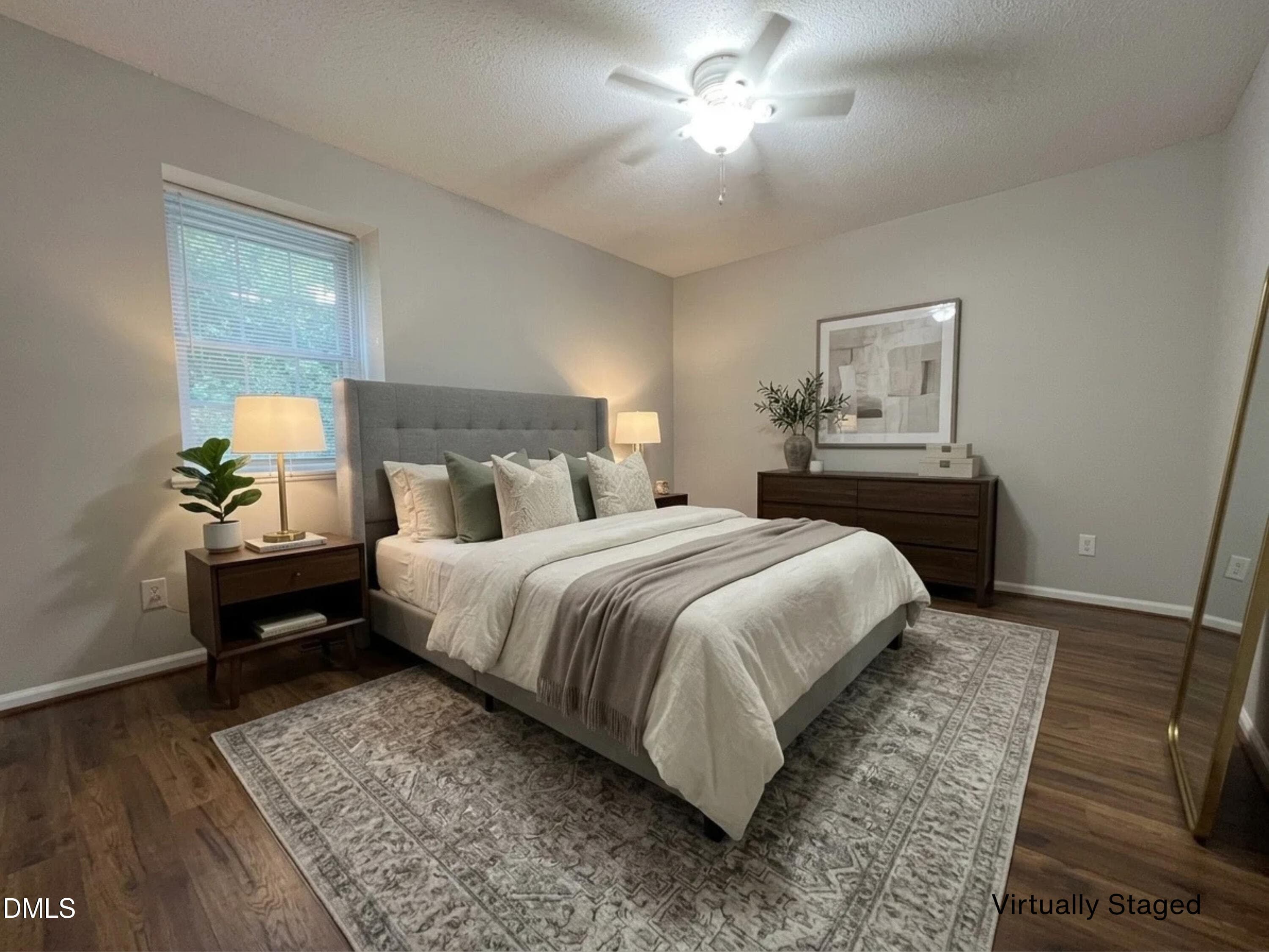 Bedroom 1 Staged - 4703 Blue Bird Court F, Raleigh, NC 27606, Raleigh