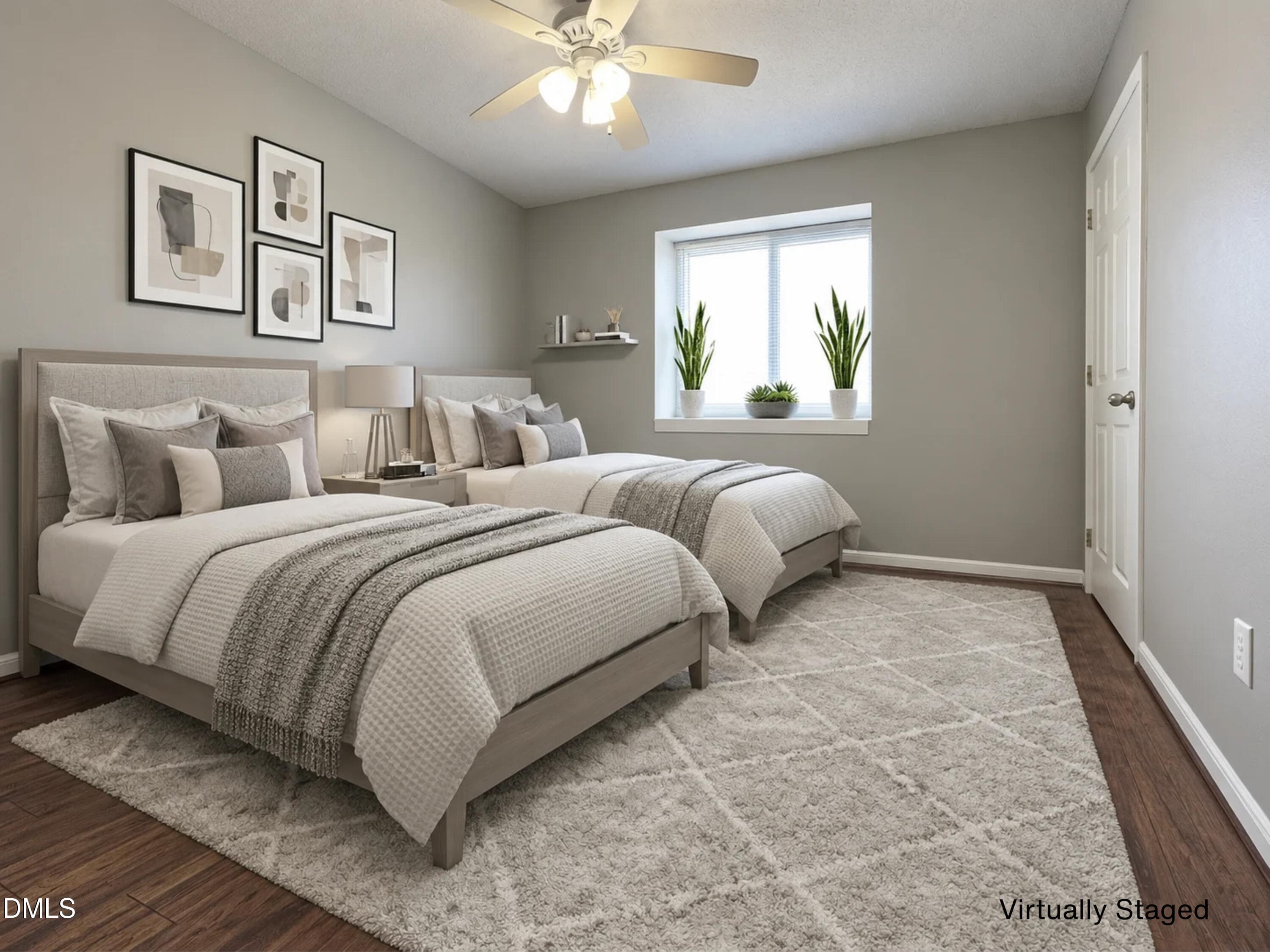 Bedroom 2 Staged - 4703 Blue Bird Court F, Raleigh, NC 27606, Raleigh