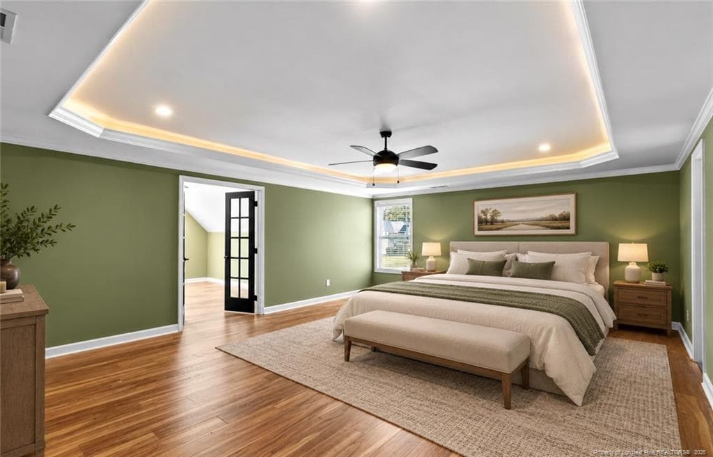 Virtually Staged - Primary Bedroom - 255 Gwendolyn Way, Fuquay Varina, NC 27526