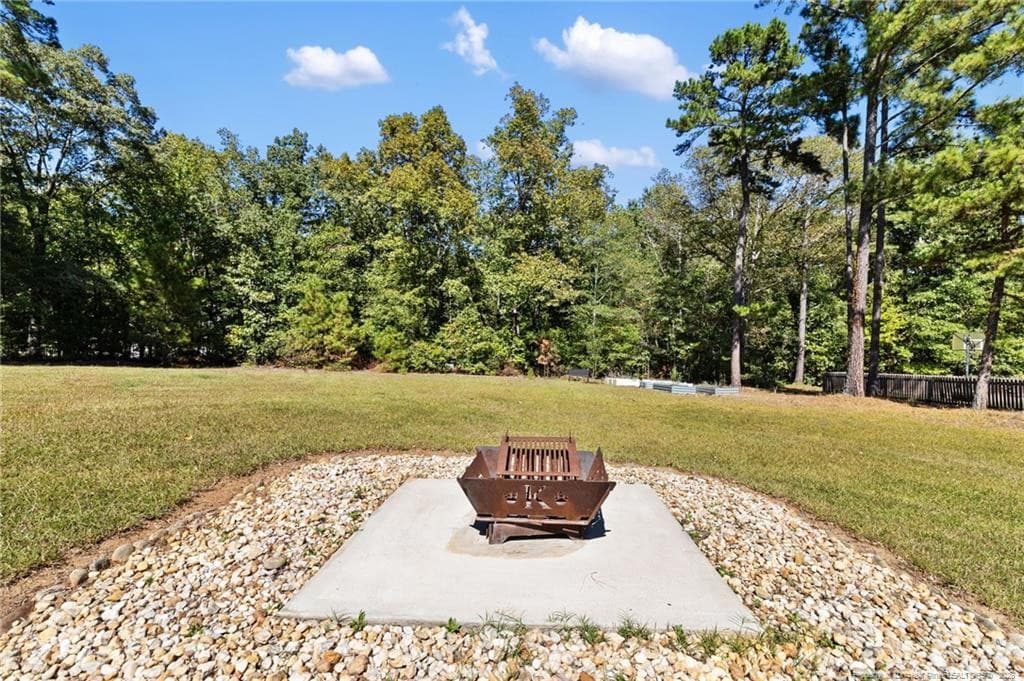 Backyard - Firepit - 255 Gwendolyn Way, Fuquay Varina, NC 27526
