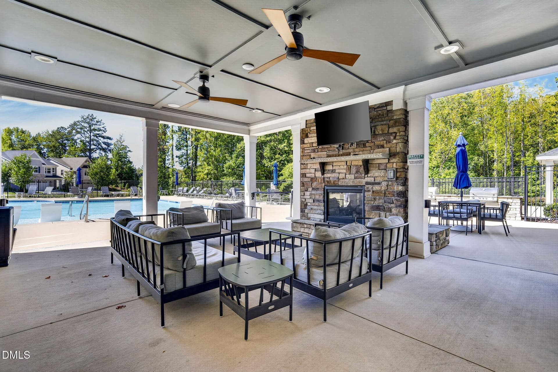 TV and Fireplace Outdoor - 1100 Greatland Road, Durham, NC 27703