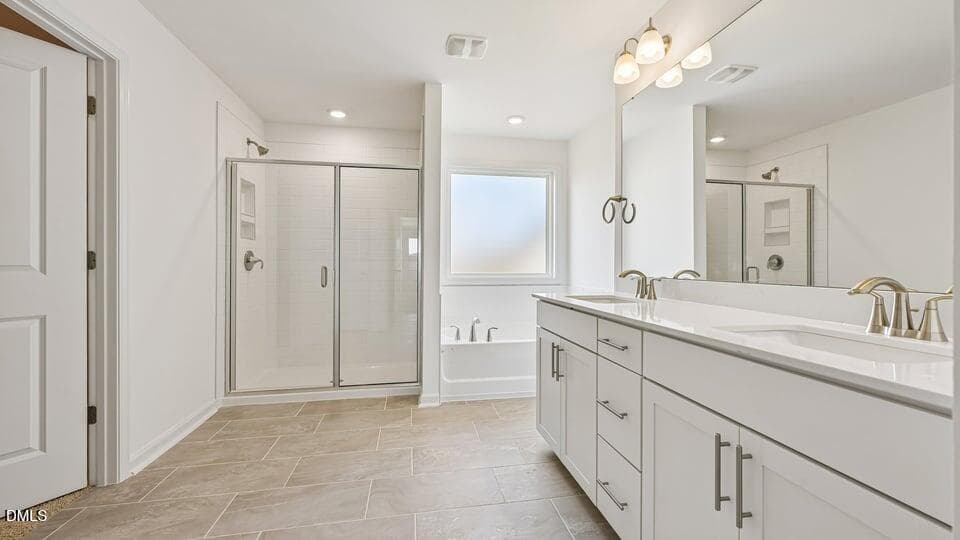 PRIMARY SUITE BATHROOM - 17 Greenwillow Drive, Fuquay Varina, NC 27526