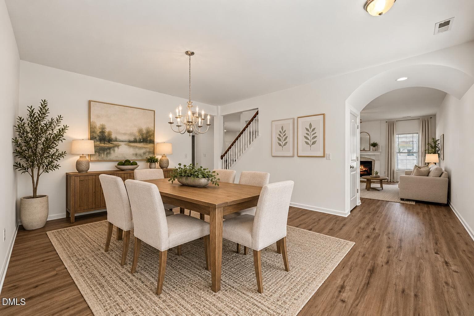virtually staged Dining room - 3019 Landing Falls Lane, Raleigh, NC 27616