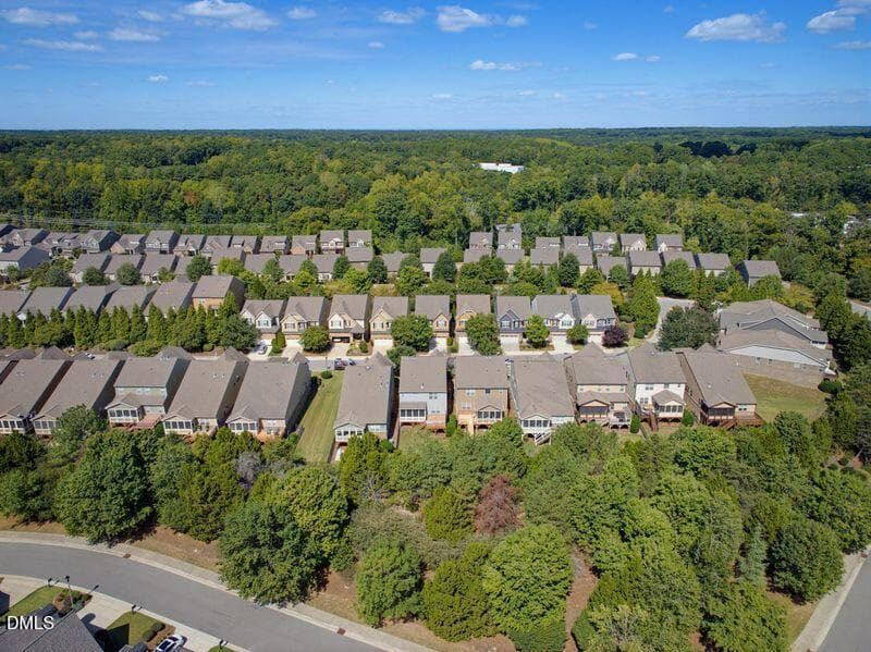 rearaerialview - 1321 English Cottage Lane, Cary, NC 27518