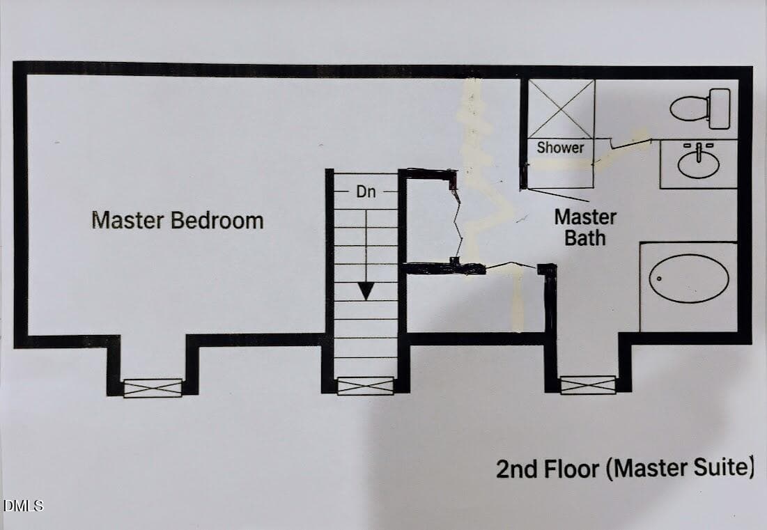 2nd floor plan - 610 Cross Timbers Drive, Durham, NC 27713