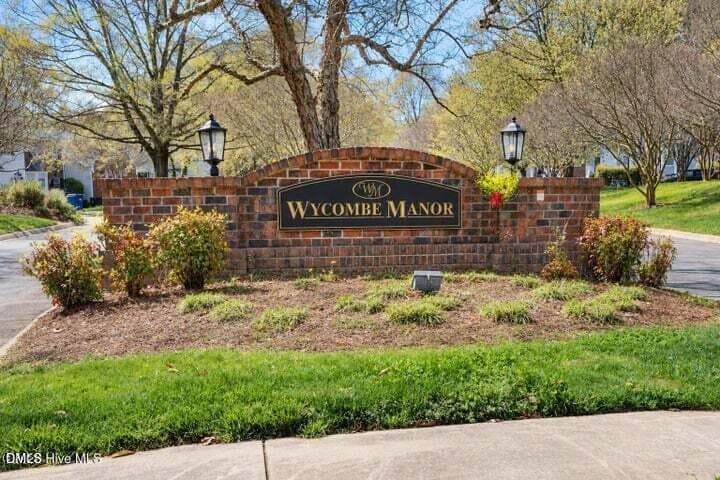 Wycombe Manor Entrance - 8407 Wycombe Lane, Raleigh, NC 27615