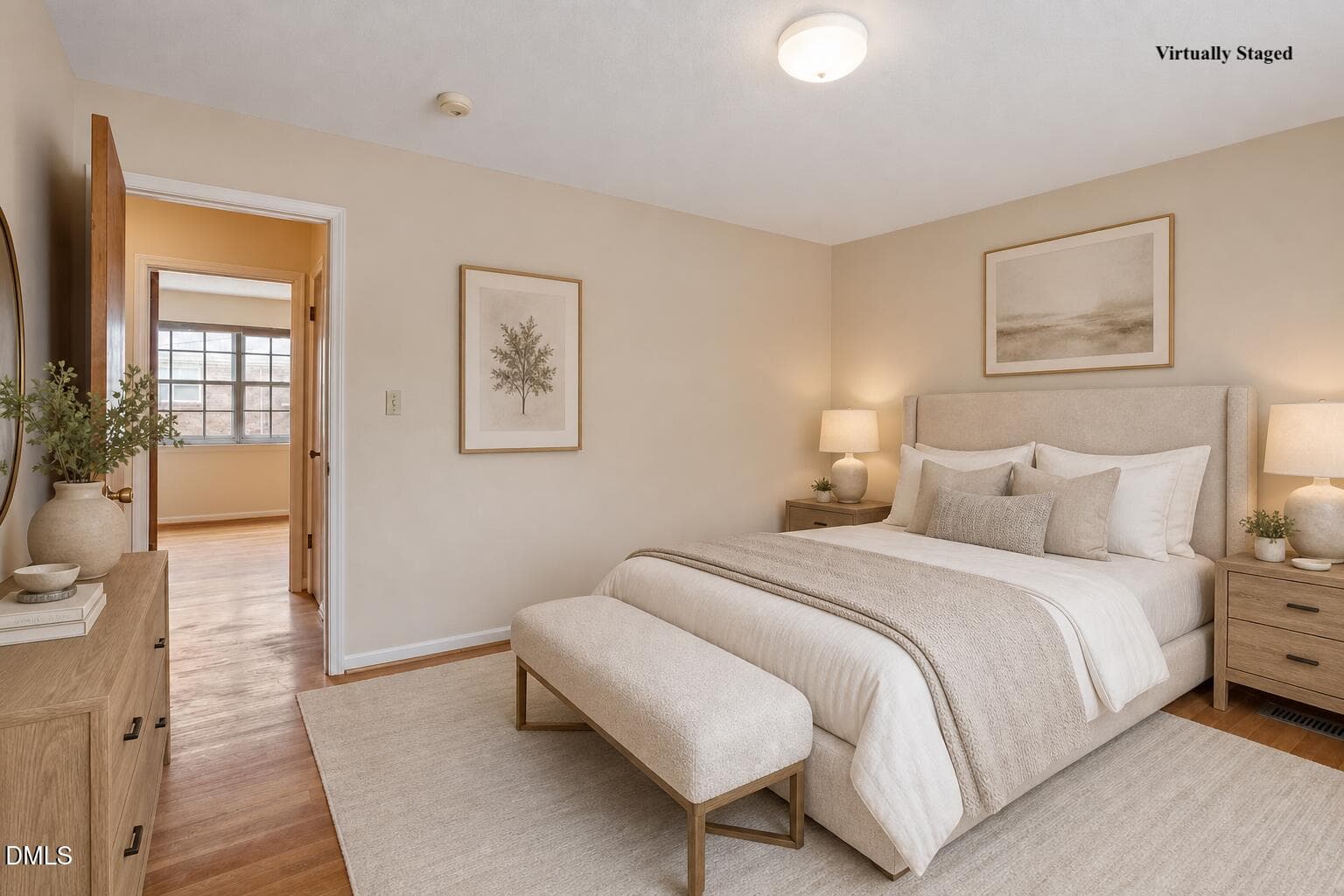 virtually staged bedroom - 1002 Willow Drive 19, Chapel Hill, NC 27514, Chapel Hill