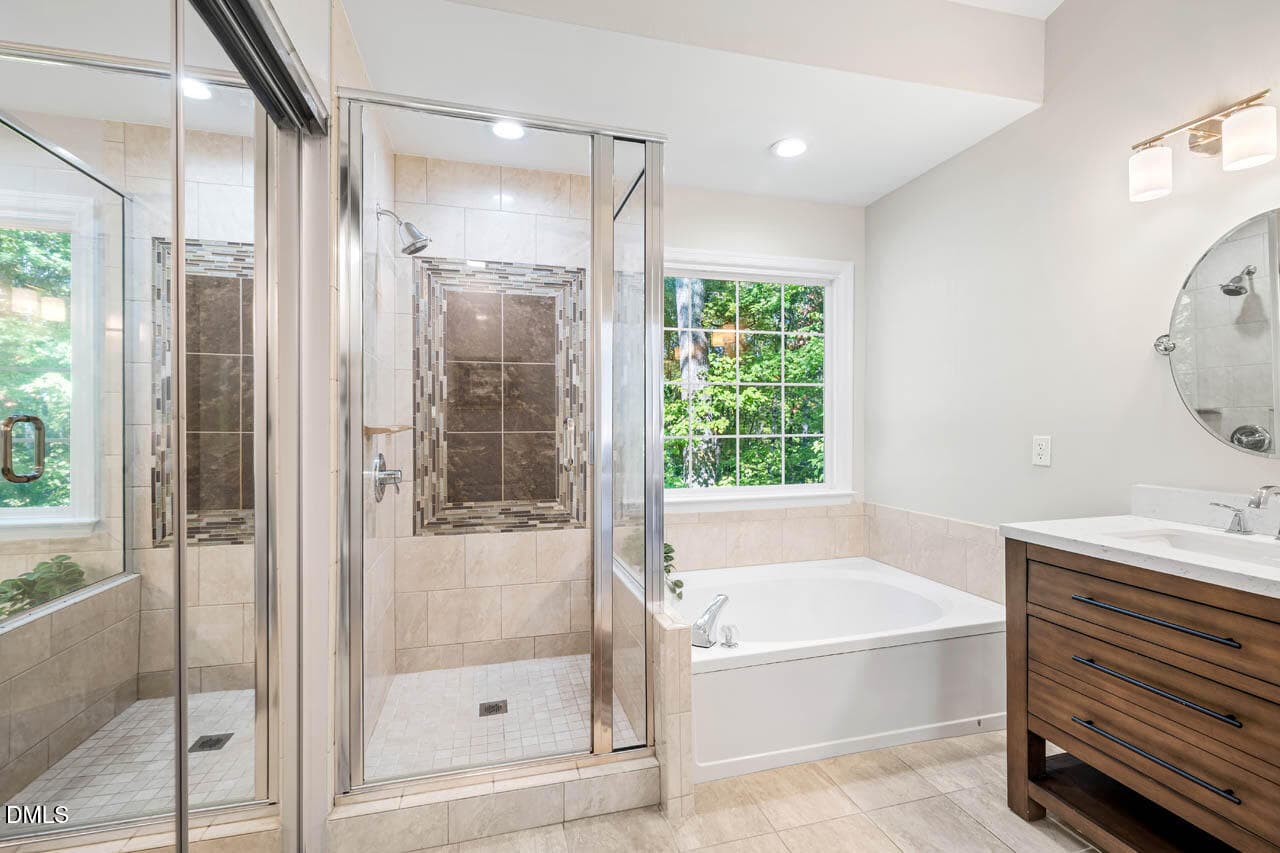 Upstairs Primary Bathroom - 5516 Bridford Place, Raleigh, NC 27613