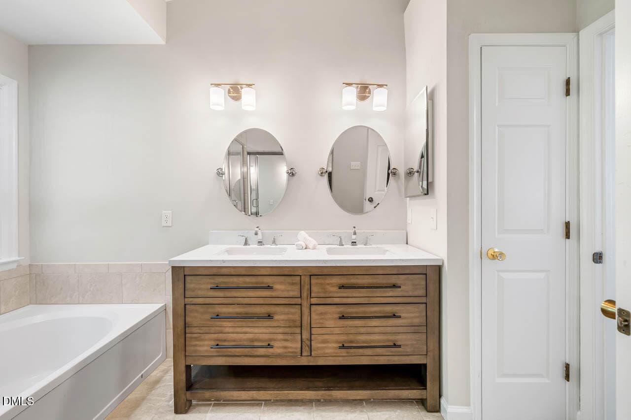 Upstairs Primary Bathroom - 5516 Bridford Place, Raleigh, NC 27613