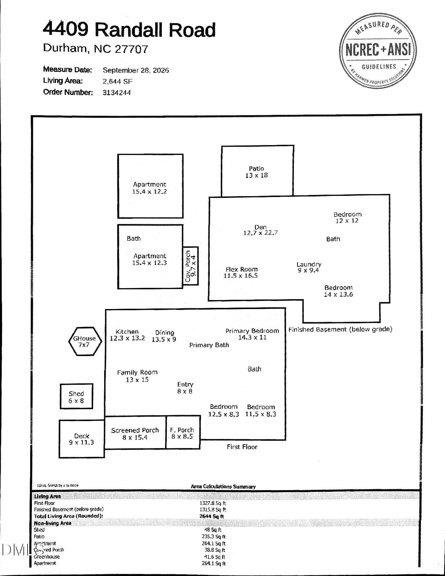 4409 Randall Rd measurements -page-1 - 4409 Randall Road, Durham, NC 27707